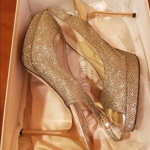 Jimmy Choo glitter pump in bronze size 9 they run small